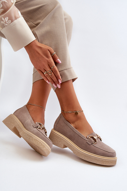 Zazoo 3429 Zamszové Dámské Mokasíny S Ozdobou Hnědé