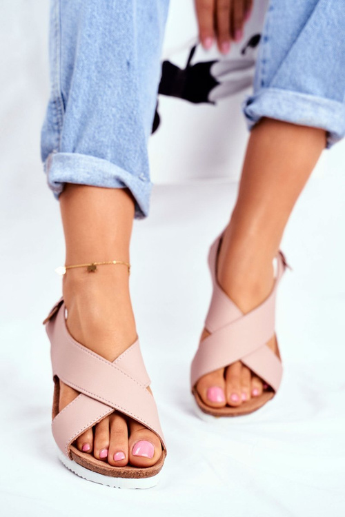 Dámska veľká hviezda sandále prášok Pink FF274624