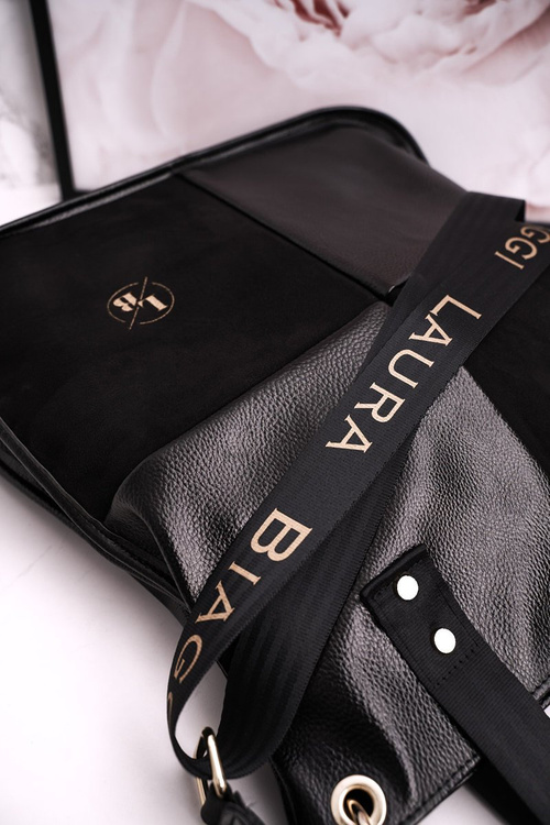 Veľká taška na kupujúci s odnímateľným čiernym pásom Laura Biaggi