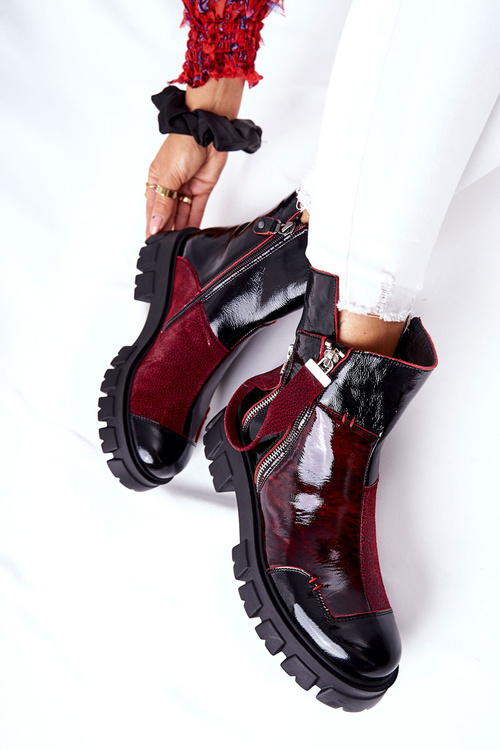 Kožené Boty Maciejka Černoburgundske 05137-33