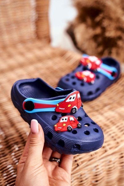 Detské klapky penové námorné modré autá bruno autá