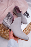 Dámska koža Maciejka Boots Gray 04091-03