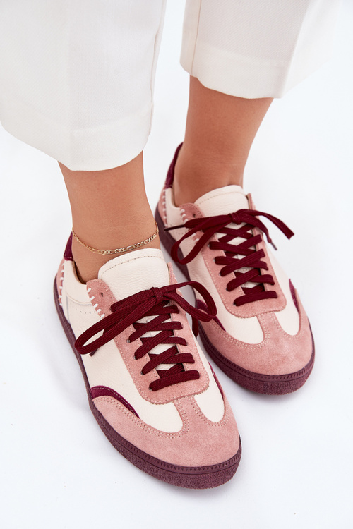 Dámske Kožené Tenisky Zazoo N1220 Béžové