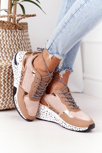 Dámské Klínové Boty Sneakersy Champagne Avery