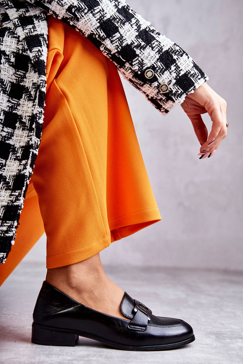 Módní kožené mokasíny Černe Trine