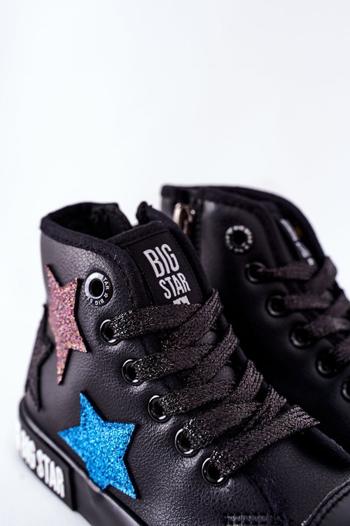 Dětské Tenisky Vysoké Se Zipem BIG STAR II374028 Černé