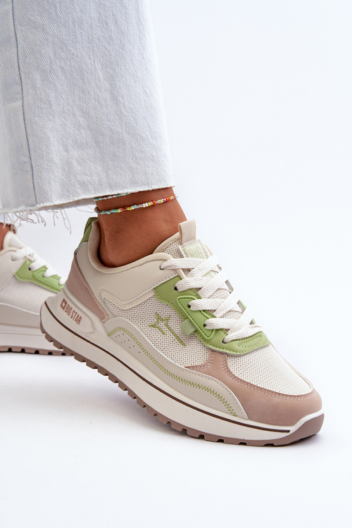 Dámské tenisky Big Star NN274A091 Beige-Zelené