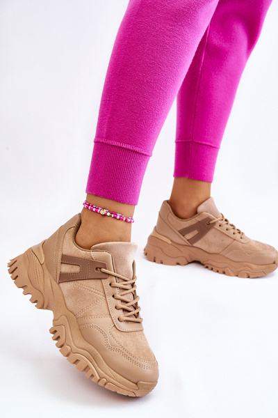 Módne športové topánky tenisky béžové prezio