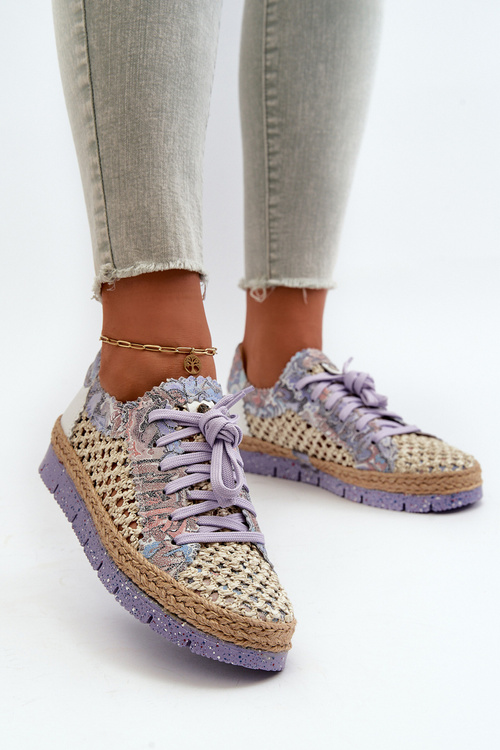 Dámské kožené polobotky Maciejka 05897-05 Fialové