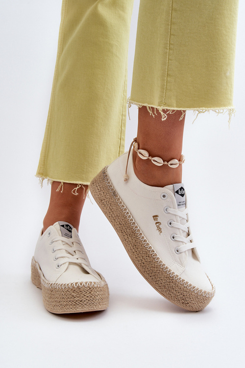 Tenisky S Plétěním Lee Cooper LCW-24-44-2410 Bílé