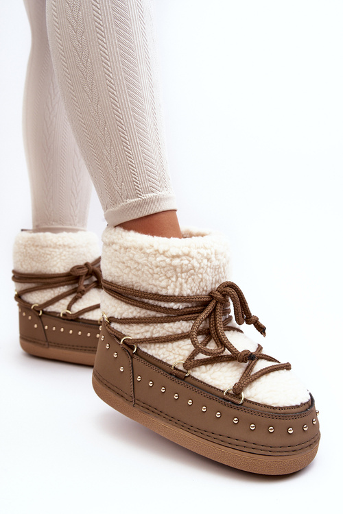 Dámské zateplené sněhule hnědé Rohes