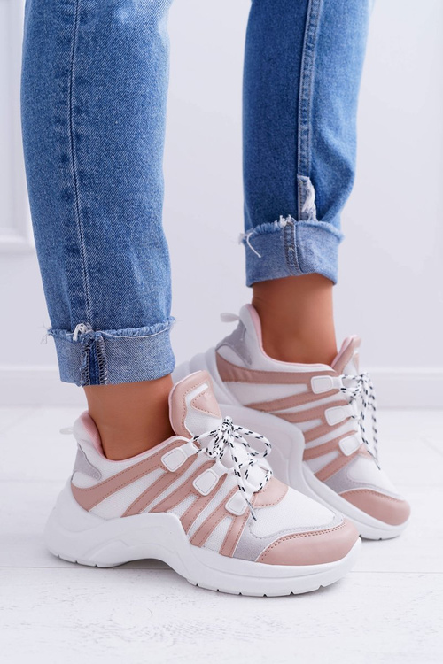 Dámská Sportovní Obuv Tlustou Podrážkou Nude Fina