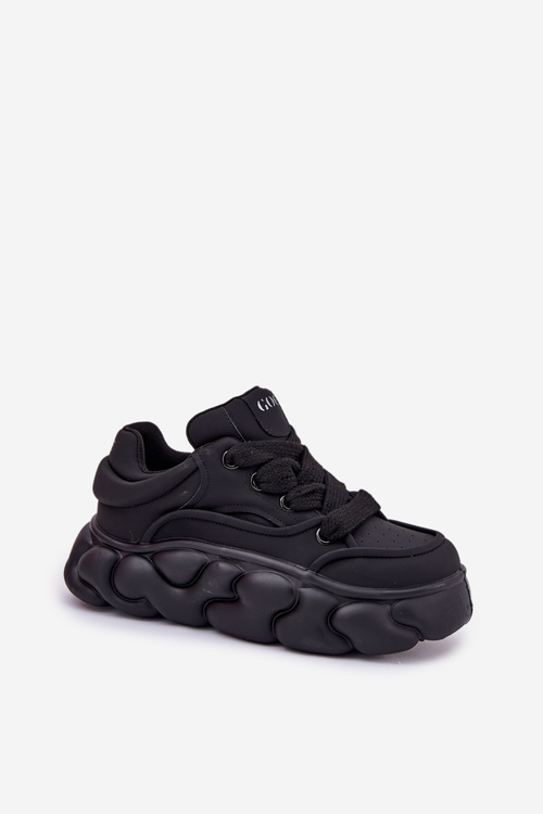 Dámské Kožené Tenisky Na Masivní Platformě GOE RR2N4044 Černé