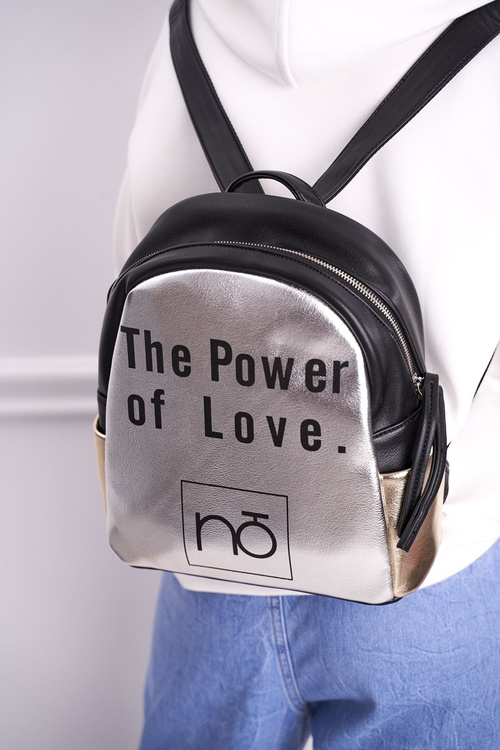 Klasický Dámský Batoh černo stříbrný NBAG-I1990-CM20