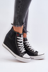 Dámské tenisky na podpatku Cross Jeans NN2R4005 Černé