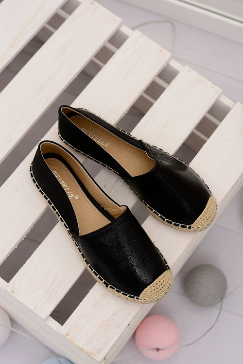 Čierne ženské paoli espadrilles
