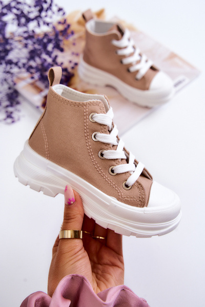 Dětské vysoké tenisky Světle hnědá Freeze