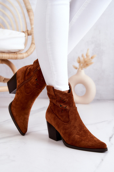 Camel Devon Cowboy Boots Suede topánky