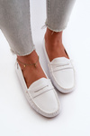Dámské mokasíny z ekokože bílé Rerceria