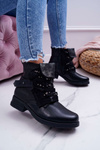 Dámské Kotníkové Boty zateplené černé Debra