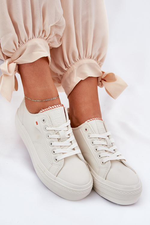 Dámské Tenisky Z Eko Kůže Big Star RR274A297 Světle Béžové