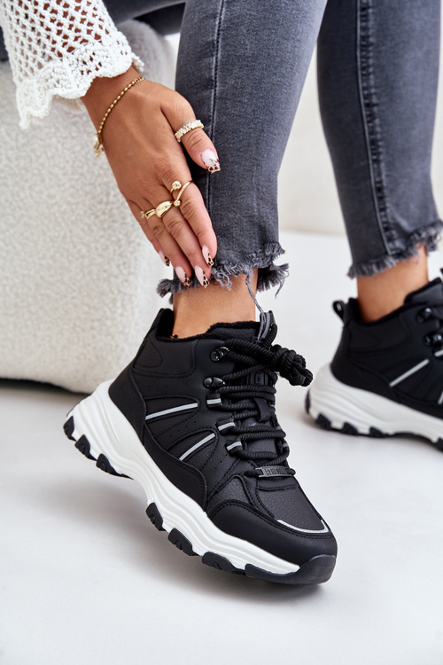 Zateplené Dámske Tenisky Big Star OO274A160 Čierne