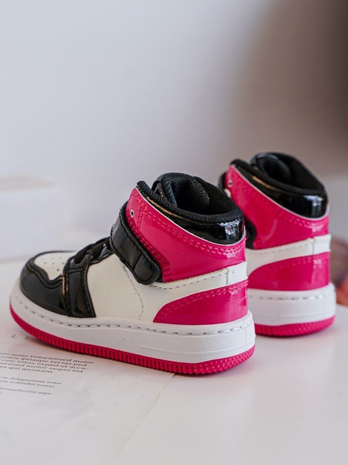 Dětské Sportovní Lakované Boty Růžovo-Bílé Milara