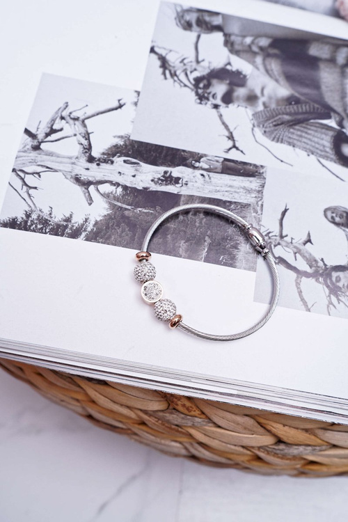 Dámsky náramok s zirkónmi ružový orteas zlato