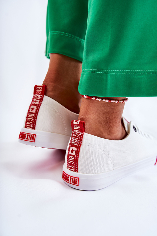 Dámska veľká hviezda FF274087 Biele a červené tenisky