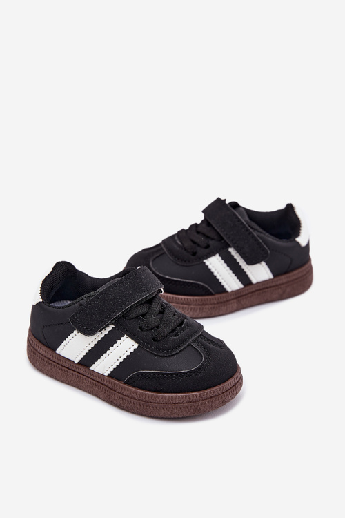 Detské Športové Topánky Sneakers Na Suchý Zips Čierne Adelina