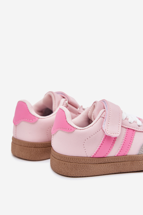 Športové Topánky Sneakers Detské Na Suchý Zips Ružové Adelina