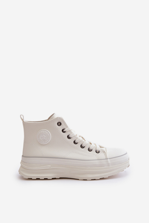 Dámske Tenisky Na Platforme Eko Koža Big Star OO274064 Biele