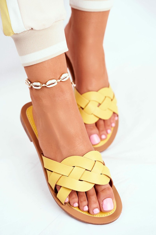 Ženské flip -flops elegantné žlté Mariah