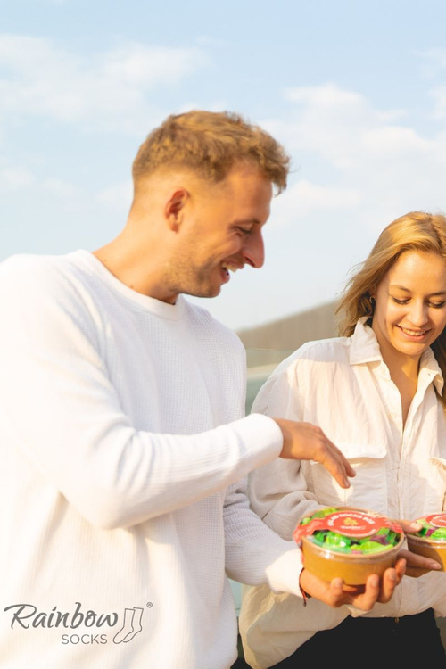 Duhové Ponožky Salát V Krabici 2 Párů