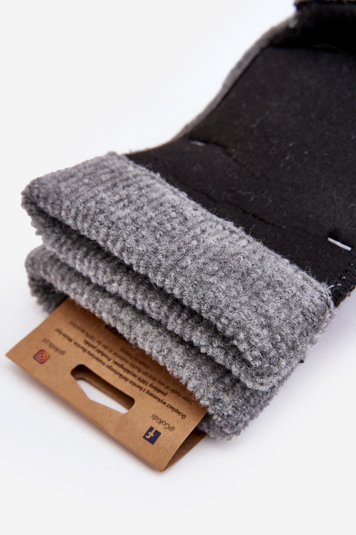 Teplé bílé ponožky s pandou Vlefara