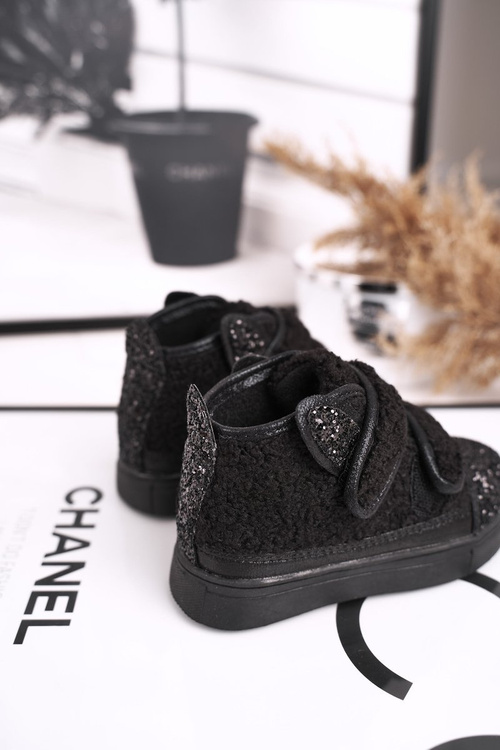 Dětské Tenisky Vysoké zateplené černé Clifford