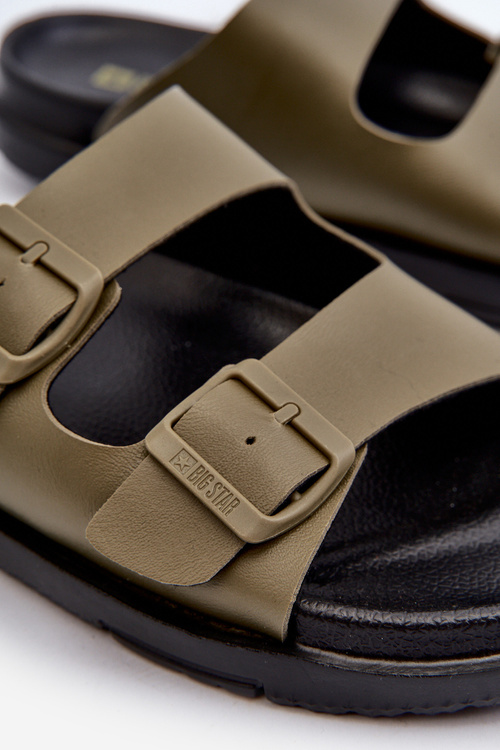 Lehké Pěnové Sandály Mužské Big Star MM174324 Tmavě Zelené