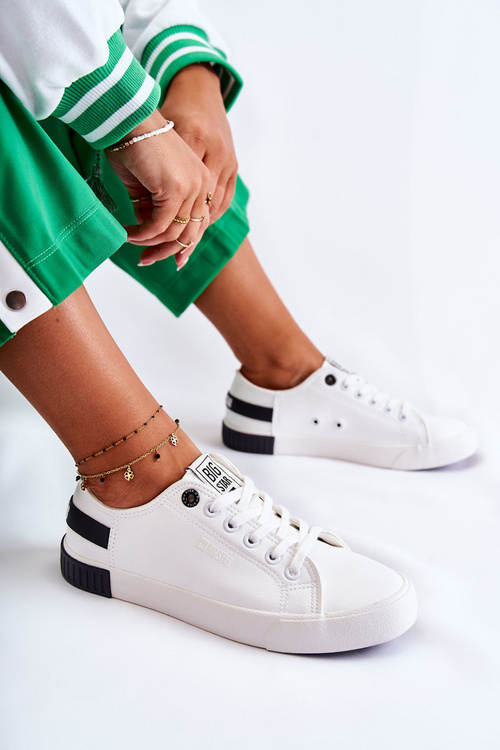 Dámské Kožené Tenisky BIG STAR FF274175 Bílé černé