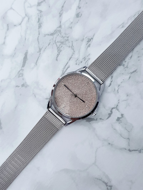 Michael John Women's Silver Watch Branslet Brockew Rapter