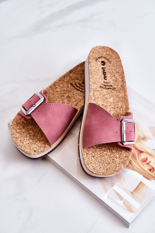 Módní dámské pantofle se sponou Inblu CP000031 růžové