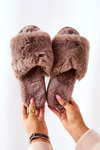 Dámské Papuče s Kožešinou Camel Trusted