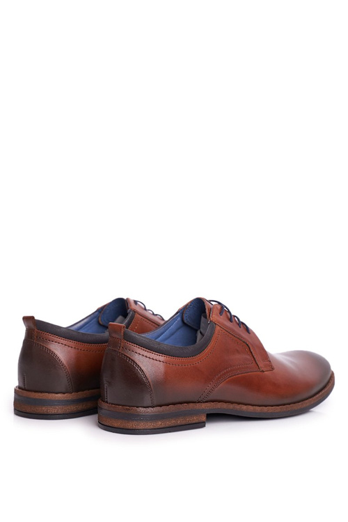 Pánske topánky ležérne kožené kože Nikopol hnedé 1726