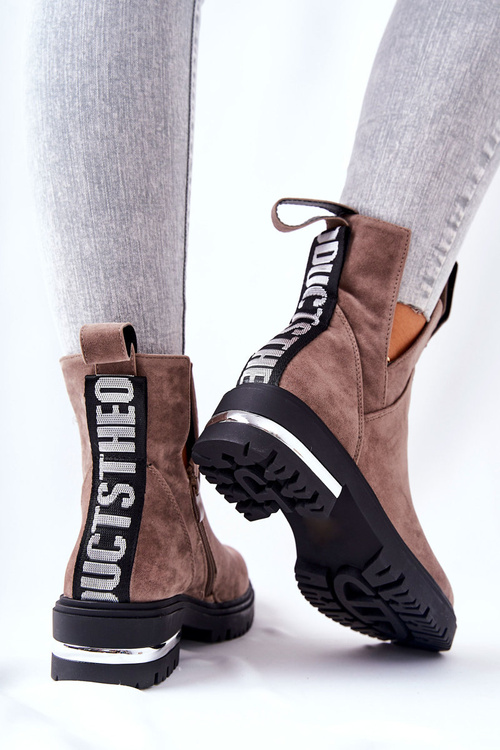 Izolované topánky Bundy s cappuccino My Way Zipper