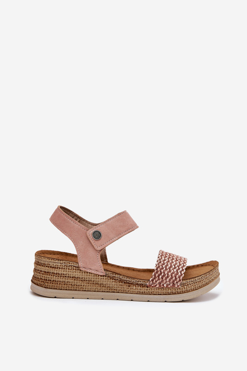 Dámské Sandály Na Klínu Růžové Inblu RV000014