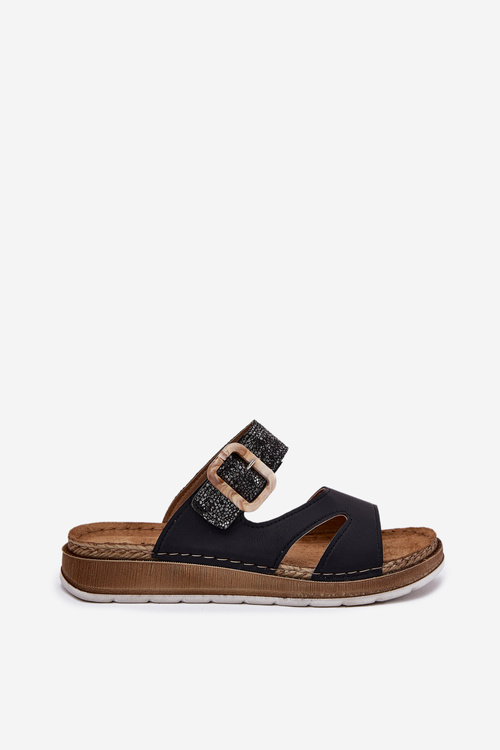 Ľahké Dámske Šľapky S Prackou Inblu GS000055 Čierne