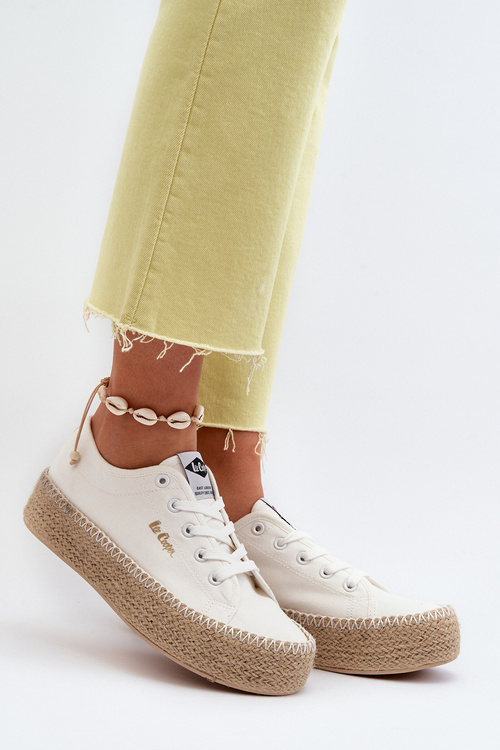 Tenisky S Plétěním Lee Cooper LCW-24-44-2410 Bílé