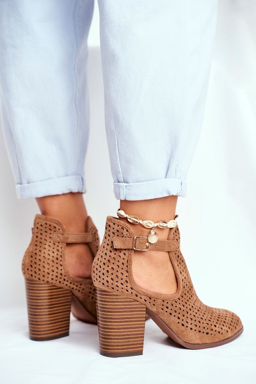 Dámske topánky na Camel Morrena Openwork Suede Post