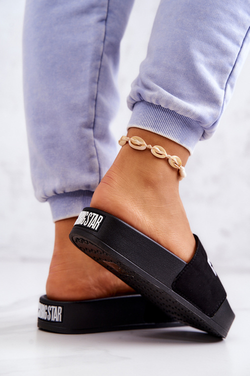 Veľká hviezda JJ274A263 Black Rubber Flip -flops