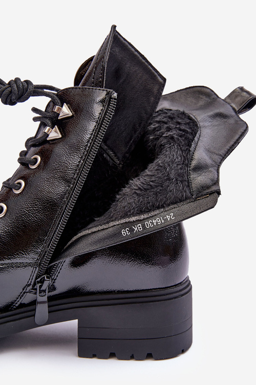 Maľované topánky s dekoráciou čierny Emmber