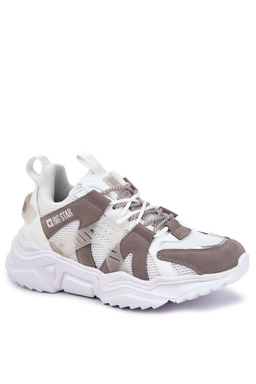 Ľahké pánske športové topánky veľká hviezda KK174055 biela